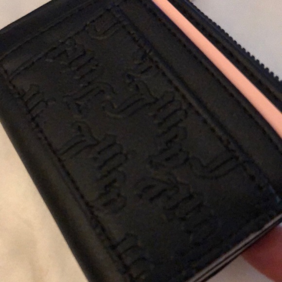 Juicy Couture Liquorice Heartless Double Sided Trifold Wallet CZ Juicy Logo NWT - Picture 8 of 16